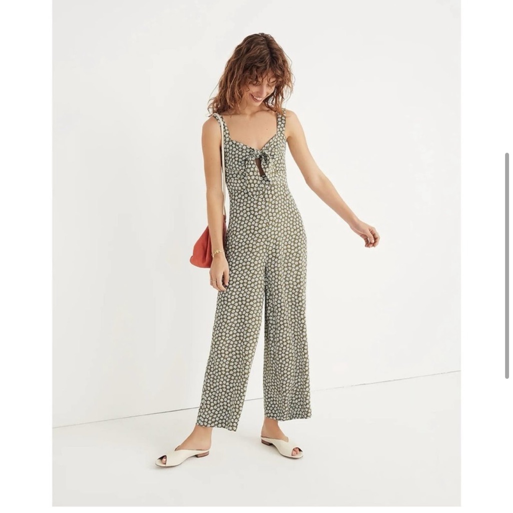 Madewell Plumeria Cutout Jumpsuit In Mini Daisy Size 0